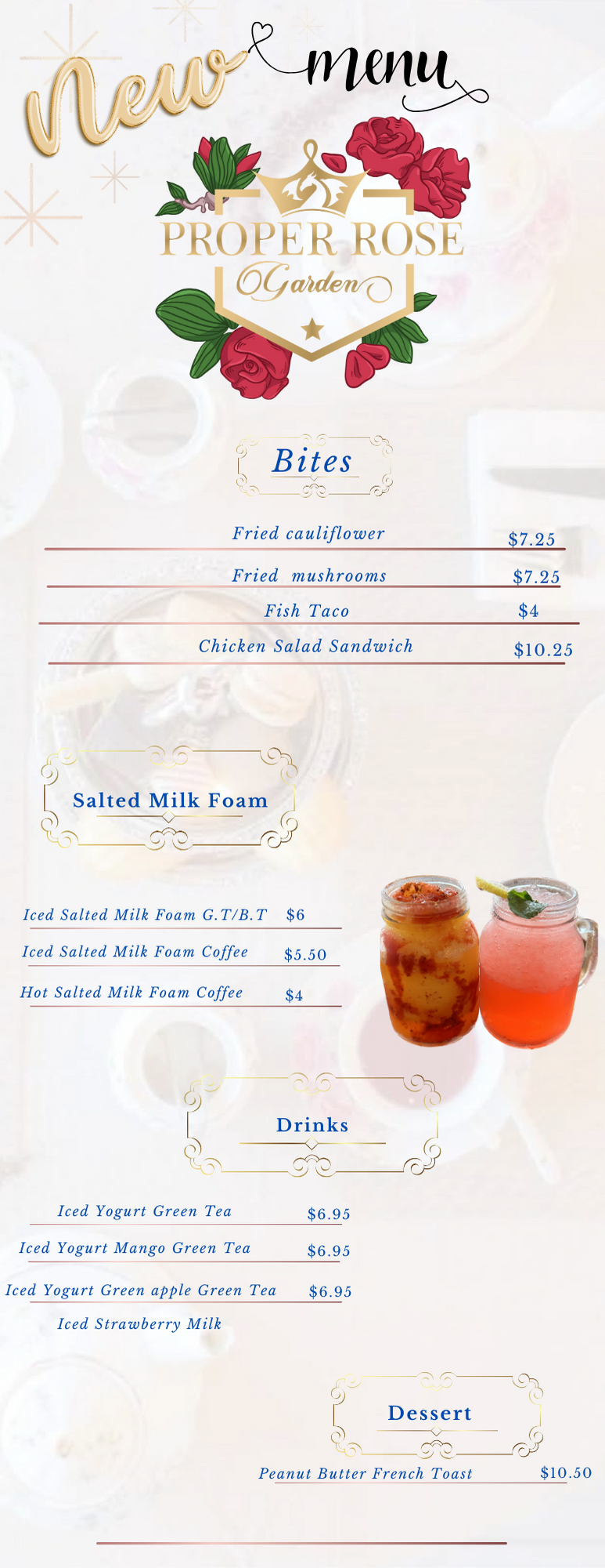 Proper Rose Garden Tea & Dessert & Food