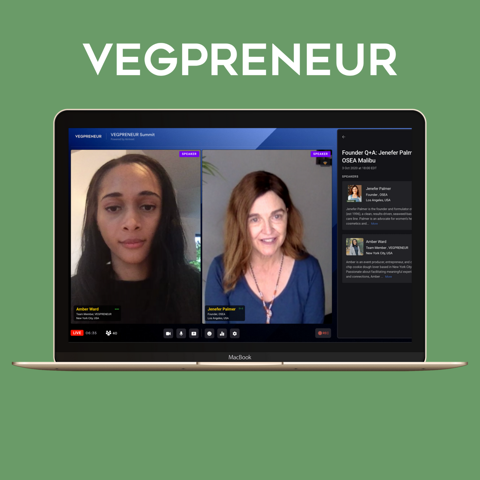 Q+A with Jenefer Palmer of OSEA at the VEGPRENEUR Summit [Video]