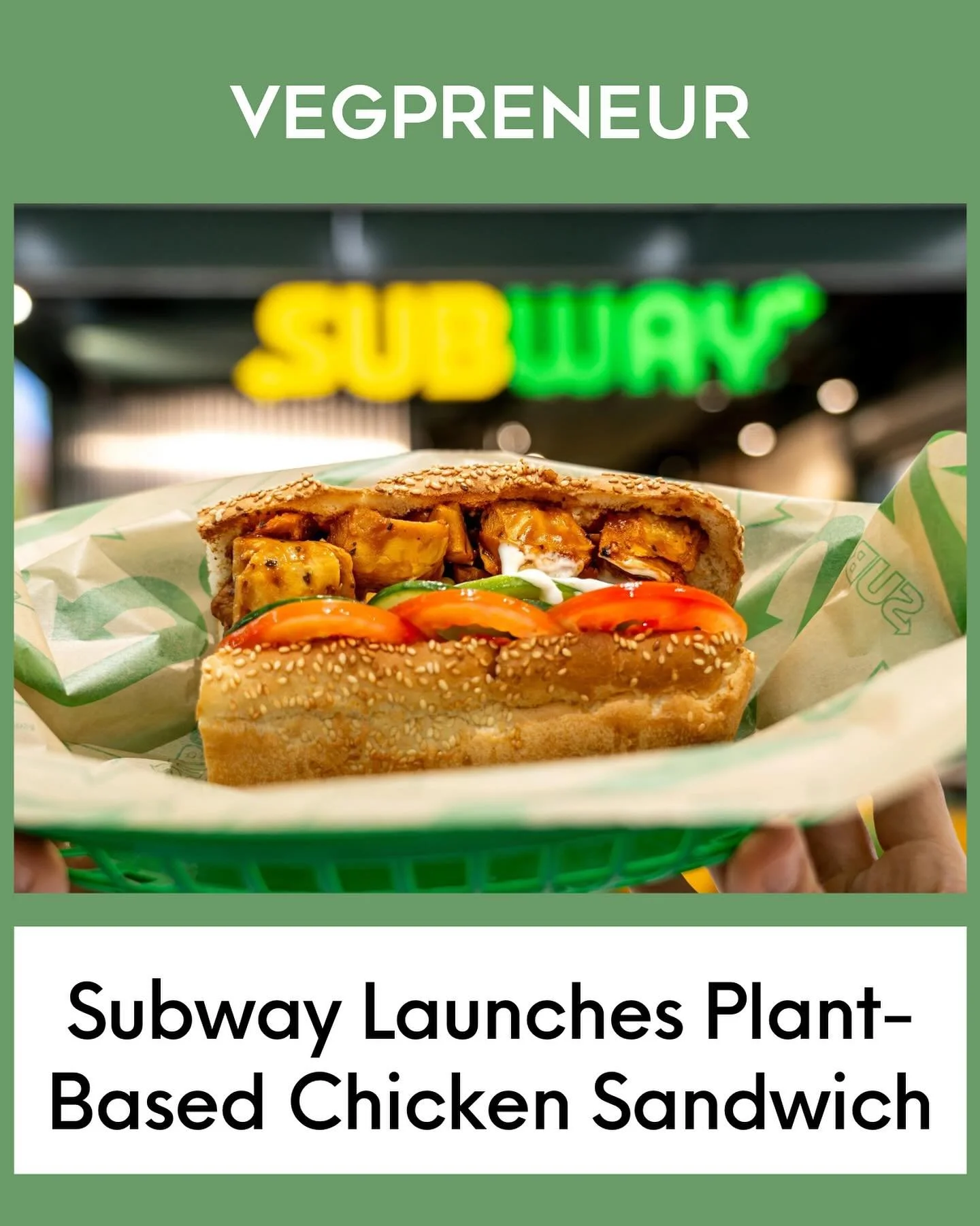 🚨 Big news from Switzerland 🇨🇭🥪

Subway has officially teamed up with Planted, the Swiss leader in plant-based meat, to launch a brand-new Teriyaki Sandwich made with planted.chicken 🌱🔥.

What started as a playful social media comment has now b