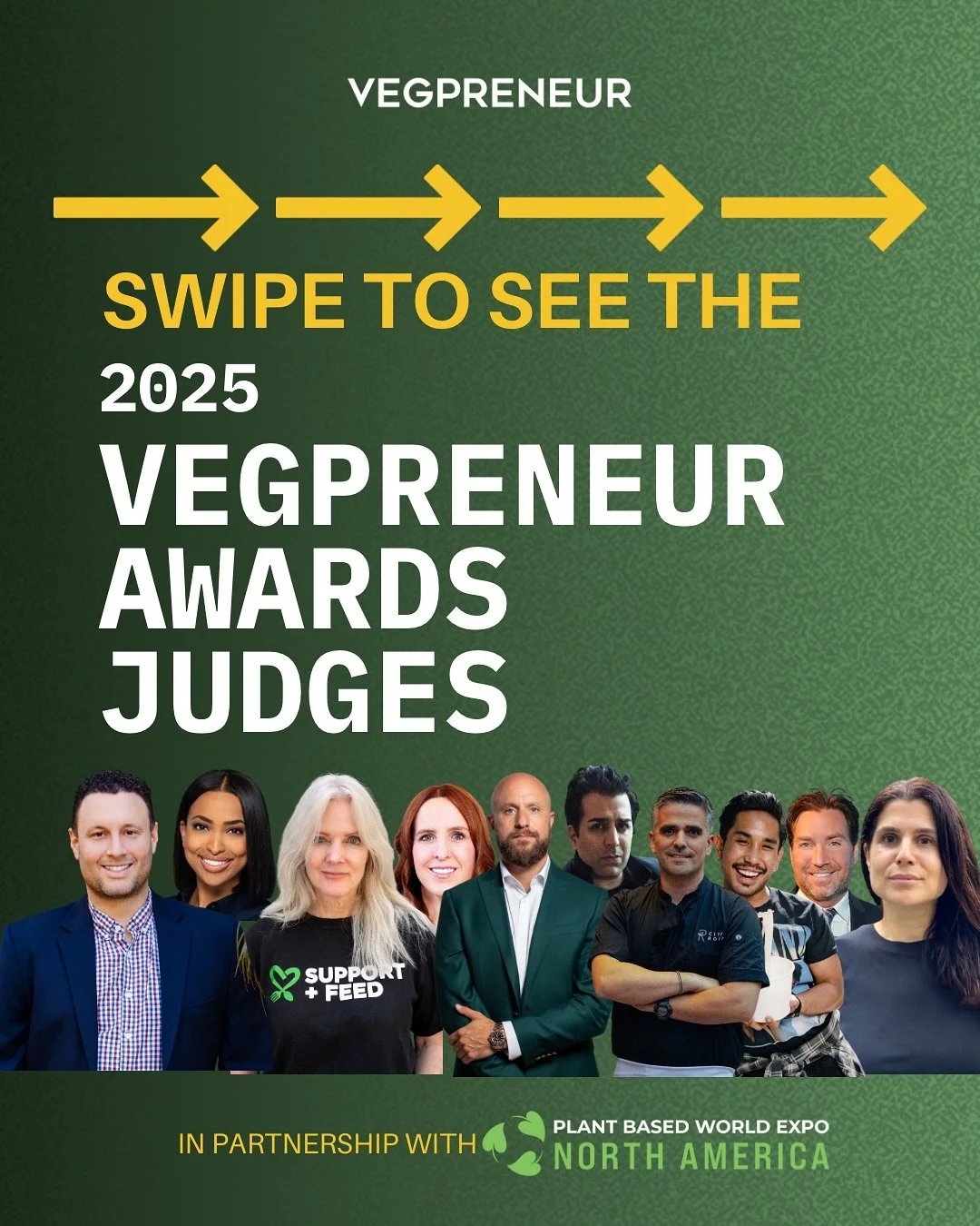 Meet the amazing judges behind the 2025 VEGPRENEUR Awards 🌱🏆

For the full list of judges, visit www.vegpreneur.org/awards.

#VEGPRENEUR #VEGPRENEURAwards #PlantBasedBusiness #VeganEntrepreneurs #vegan #plantbased