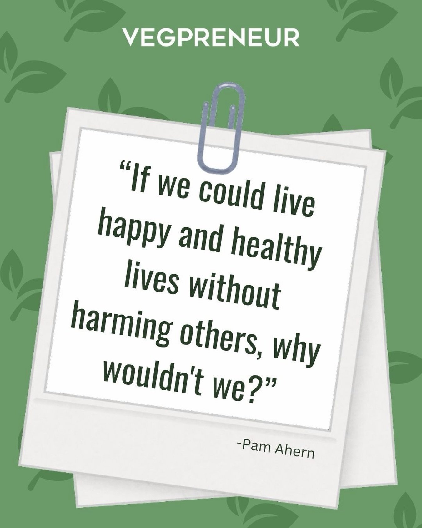 Why wouldn&rsquo;t we?! 🌱

Save this quote for when you need a reminder or share someone who&rsquo;d love this. 💚

#VEGPRENEUR #plantbased #vegan #quote #quoteoftheday #inspirational #inspirationalquotes #motivation