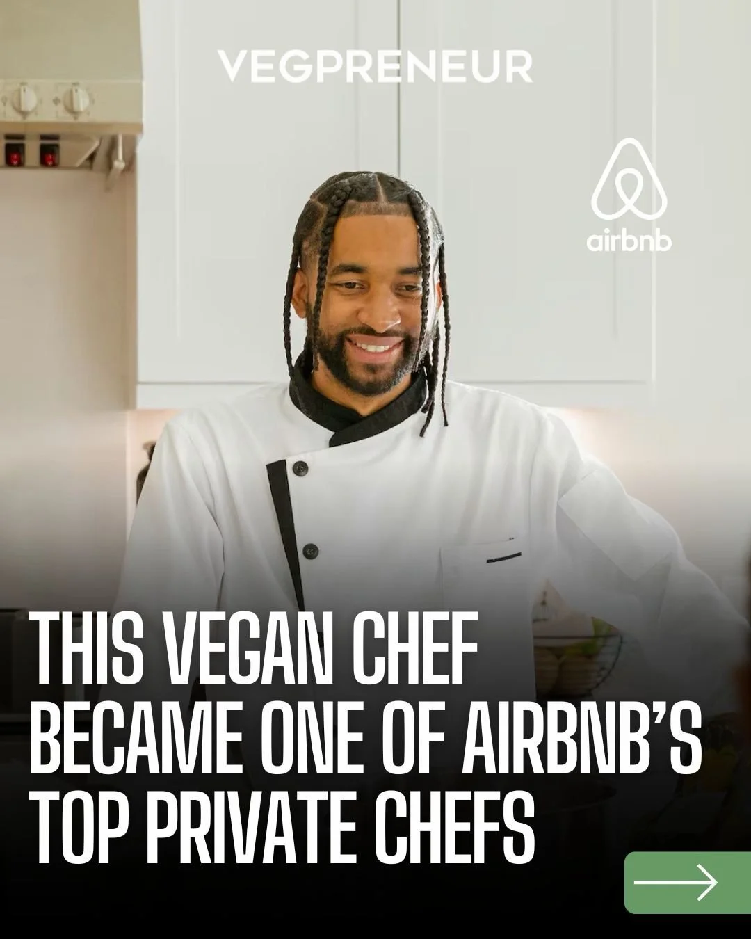 Meet Justin Charlton, also known as Chef JustNCase, one of Airbnb&rsquo;s top private chefs. Justin is changing the game for private dining one plant-based meal at a time. 🌱🌎

Find the full article at the link in our bio &amp; share this with someo
