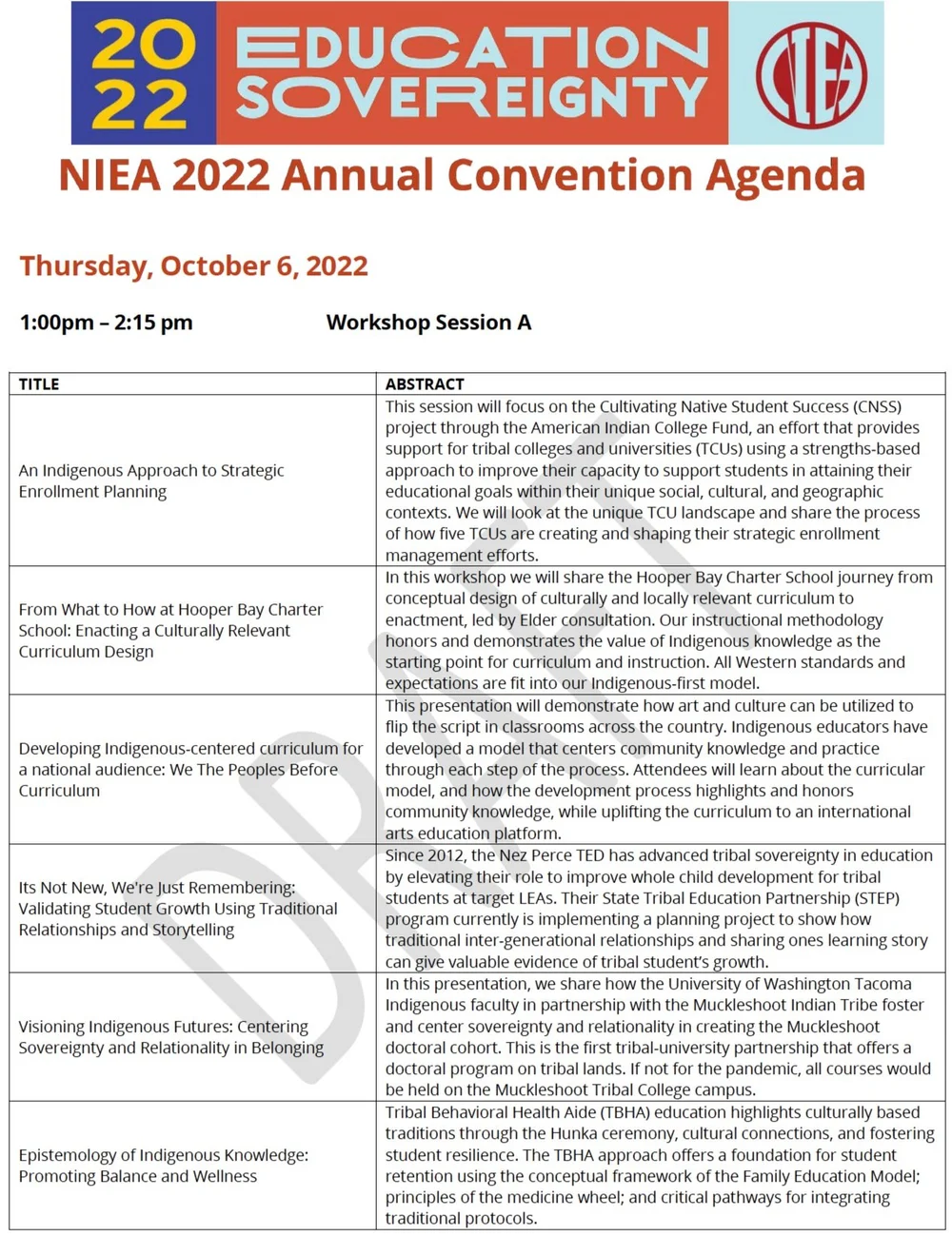 2022 Convention and Trade Show Home — National Indian Education Association