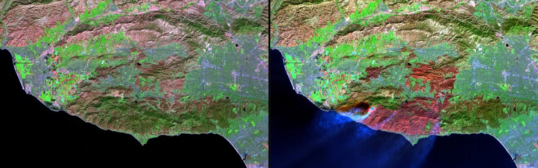 Woolsey Fire, Southern California via Nasa Images of Change.