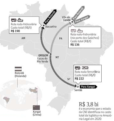 PAC não resolve logística da Amazônia, afirma estudo Norte Competitivo