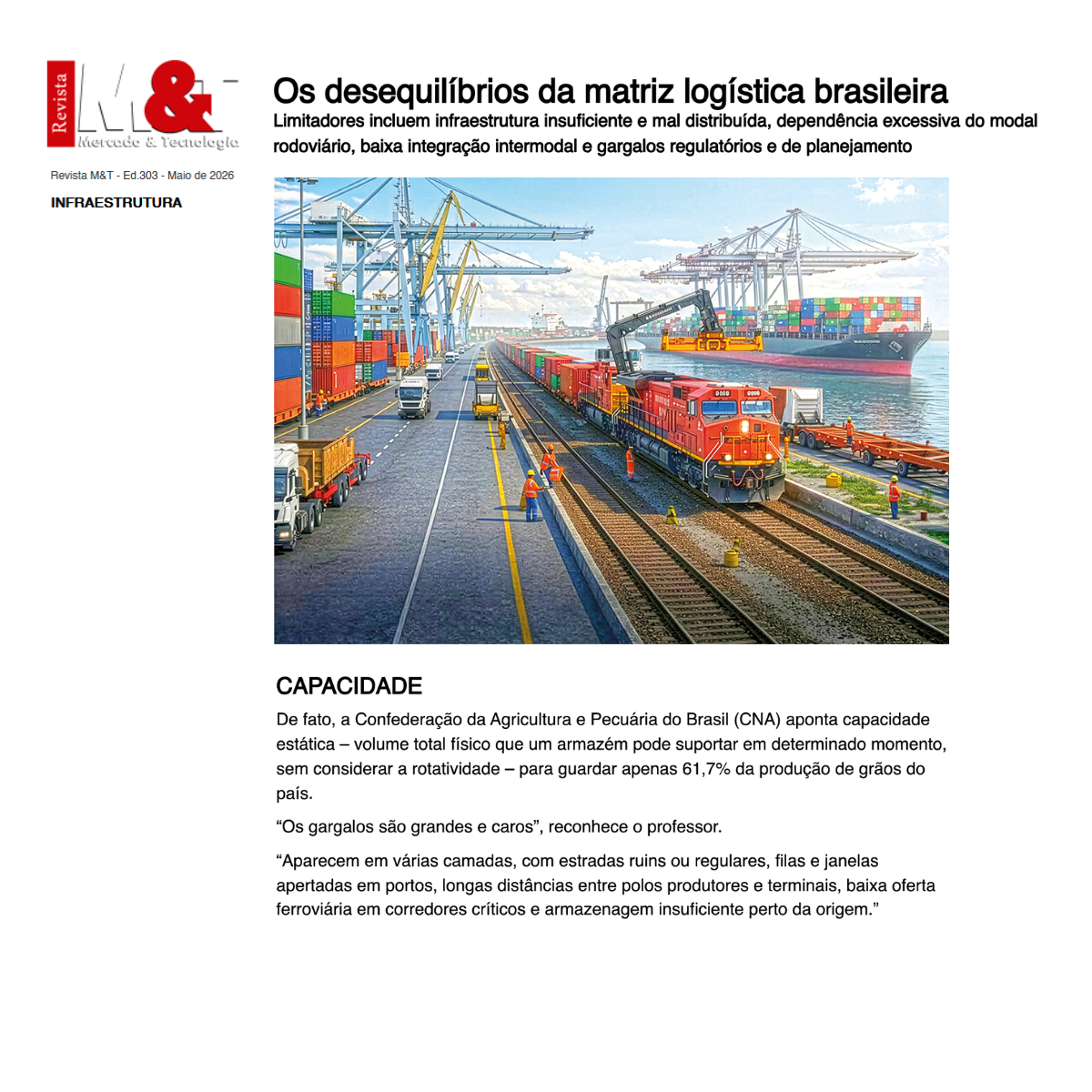 Os desequilíbrios da matriz logística brasileira
