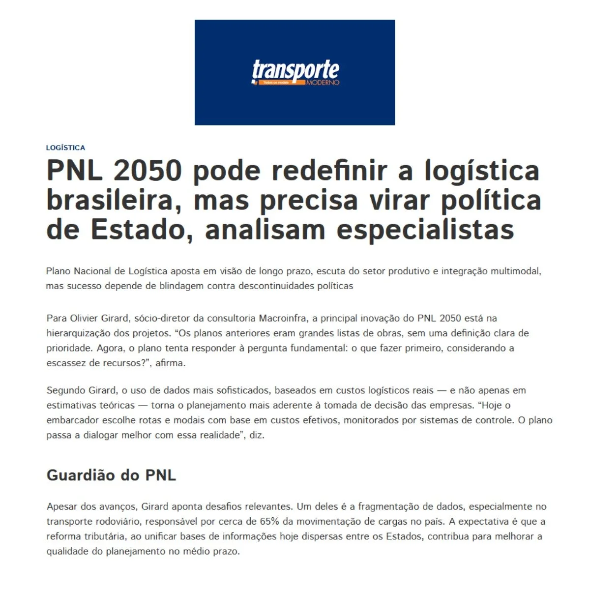 O futuro da logística brasileira em debate