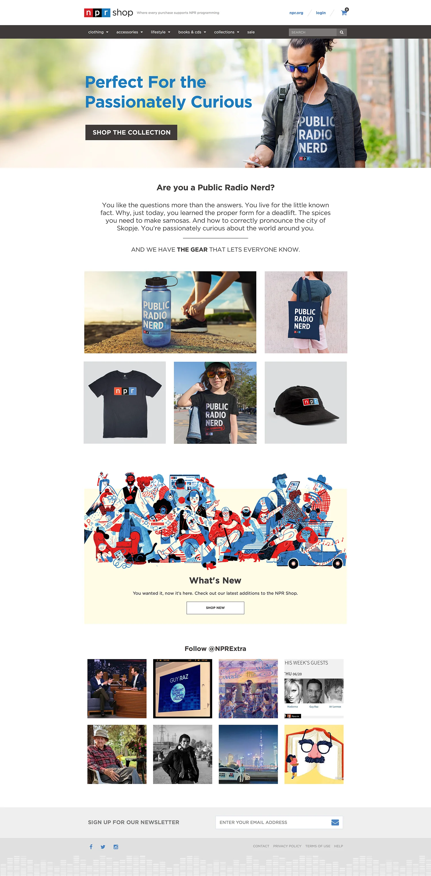 NPR Shop Homepage Takeover