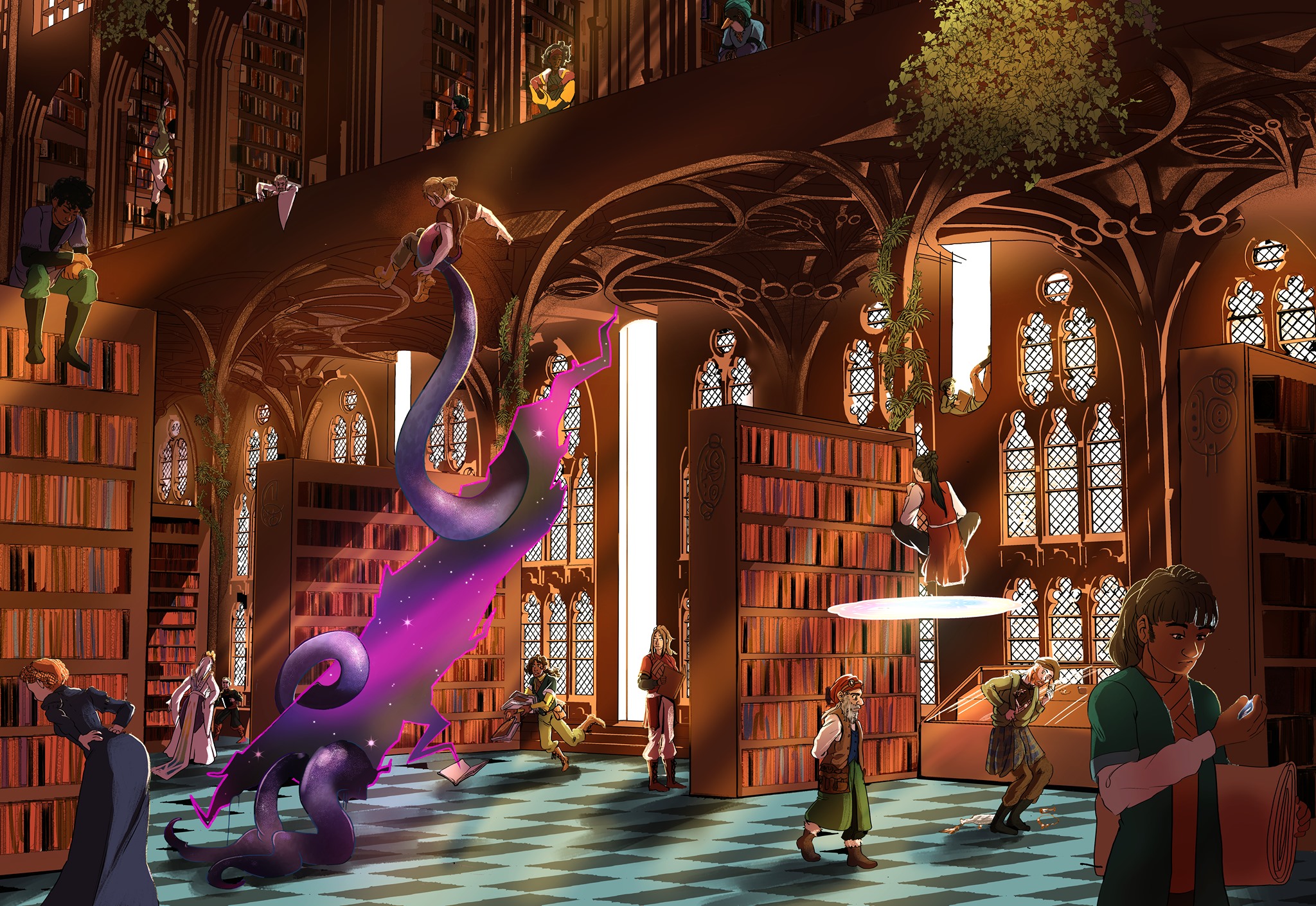 The Royal College Library in Kingdom of Seasons (Artwork by: Kanna Clausen )