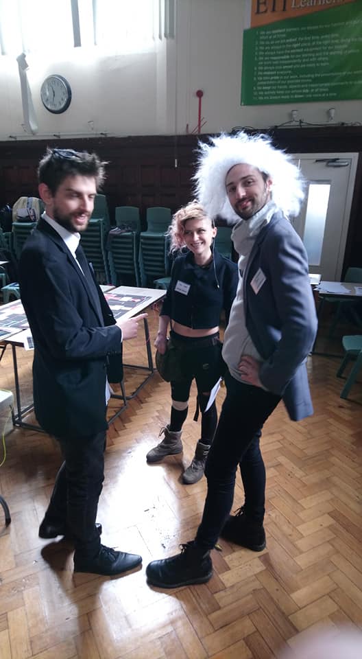 Tom (left) leading his team at Mirrorshades 2.0 in London (Photo by: Alex Beck)