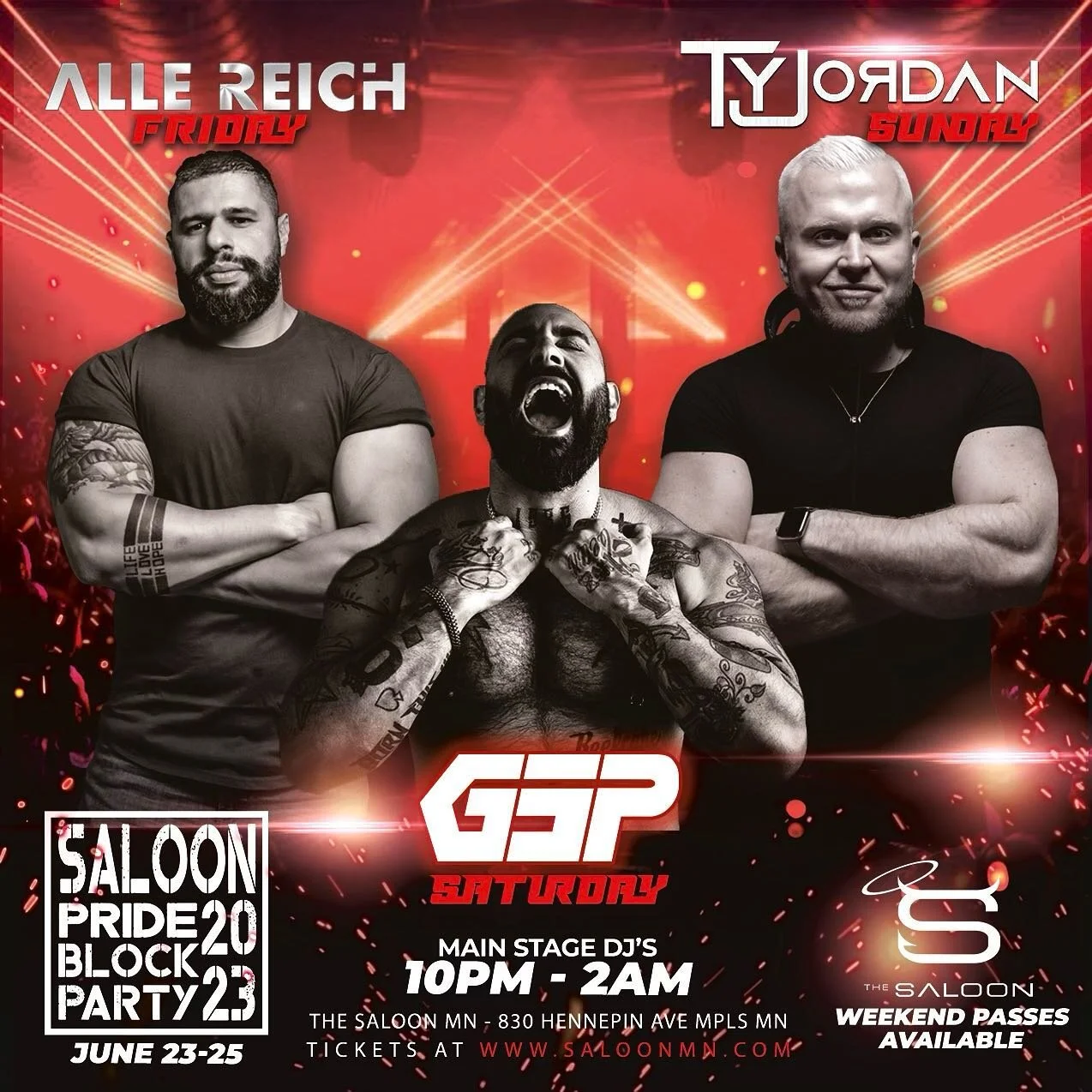 What a lineup! So honored to be part of this! If you are out of town and don&rsquo;t yet have pride plans JUN 23-25, MSP is truly one of the BEST! Come join us! 
#pride #housemusic #circuit #circuitparty #gay #gaydj