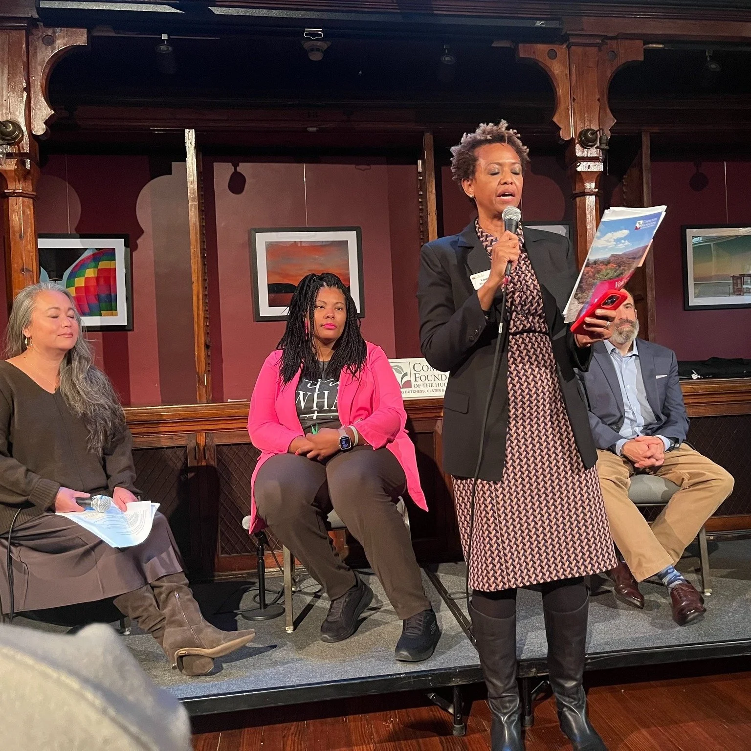 Mental health is a community responsibility. Thank you to @cfhvny (Community Foundations of the Hudson Valley) for hosting a compelling panel, “It Takes a Village to Redefine Mental Health.” The Hub’s own Rebecca Pearsall and Brando