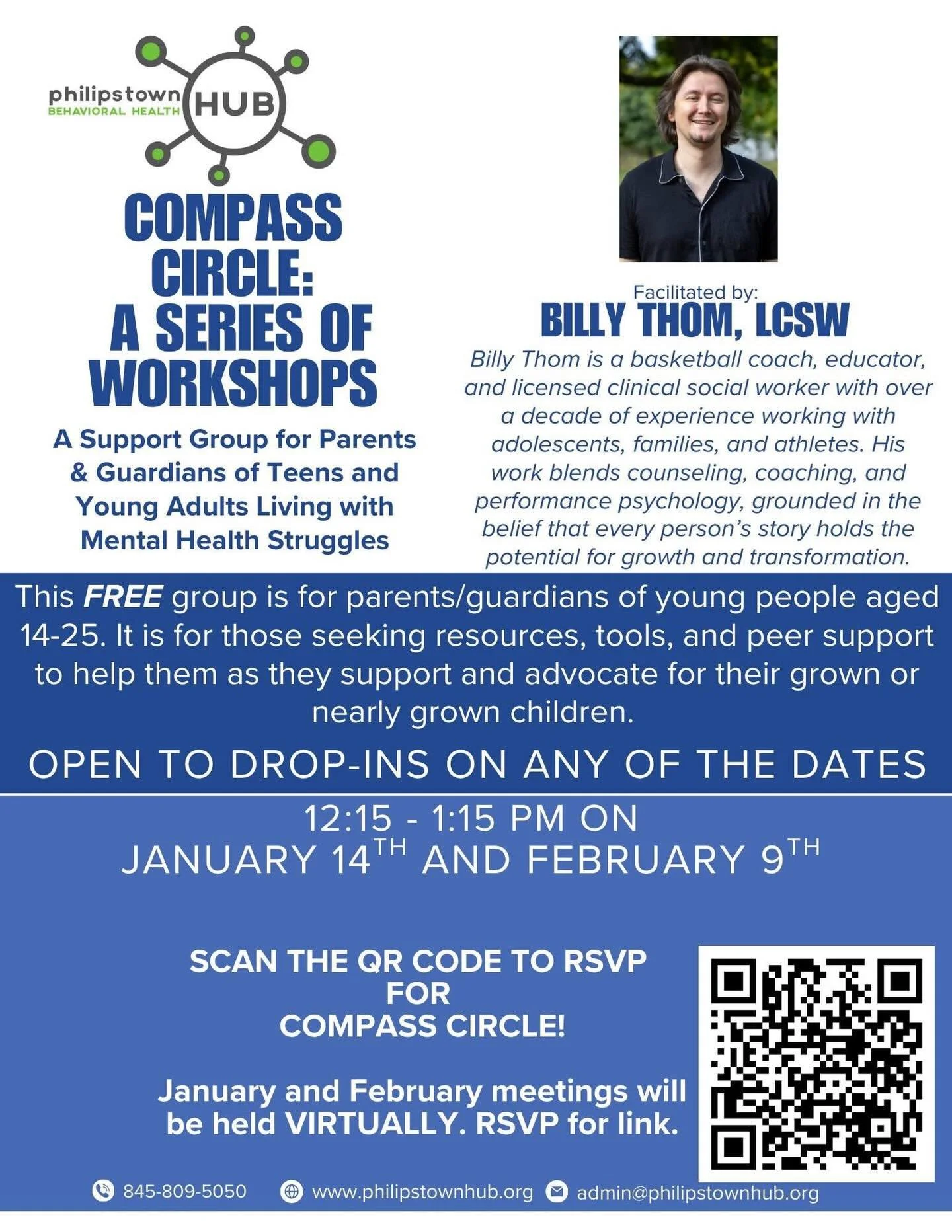 Compass Circle is one week away! This month, Compass Circle will be held from 12:15 - 1:15 pm VIRTUALLY on February 9th. Contact us at admin@philipstownhub.org or RSVP at https://compasscircle.eventbrite.com to receive the link!