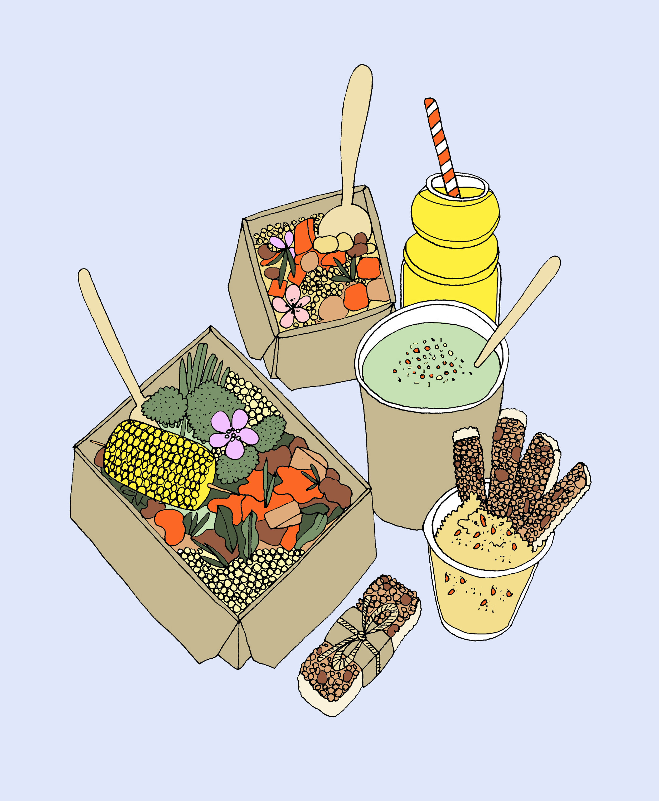 Gift Vouchers illustrations for Plant based chef, Gem's Wholesome Kitchen