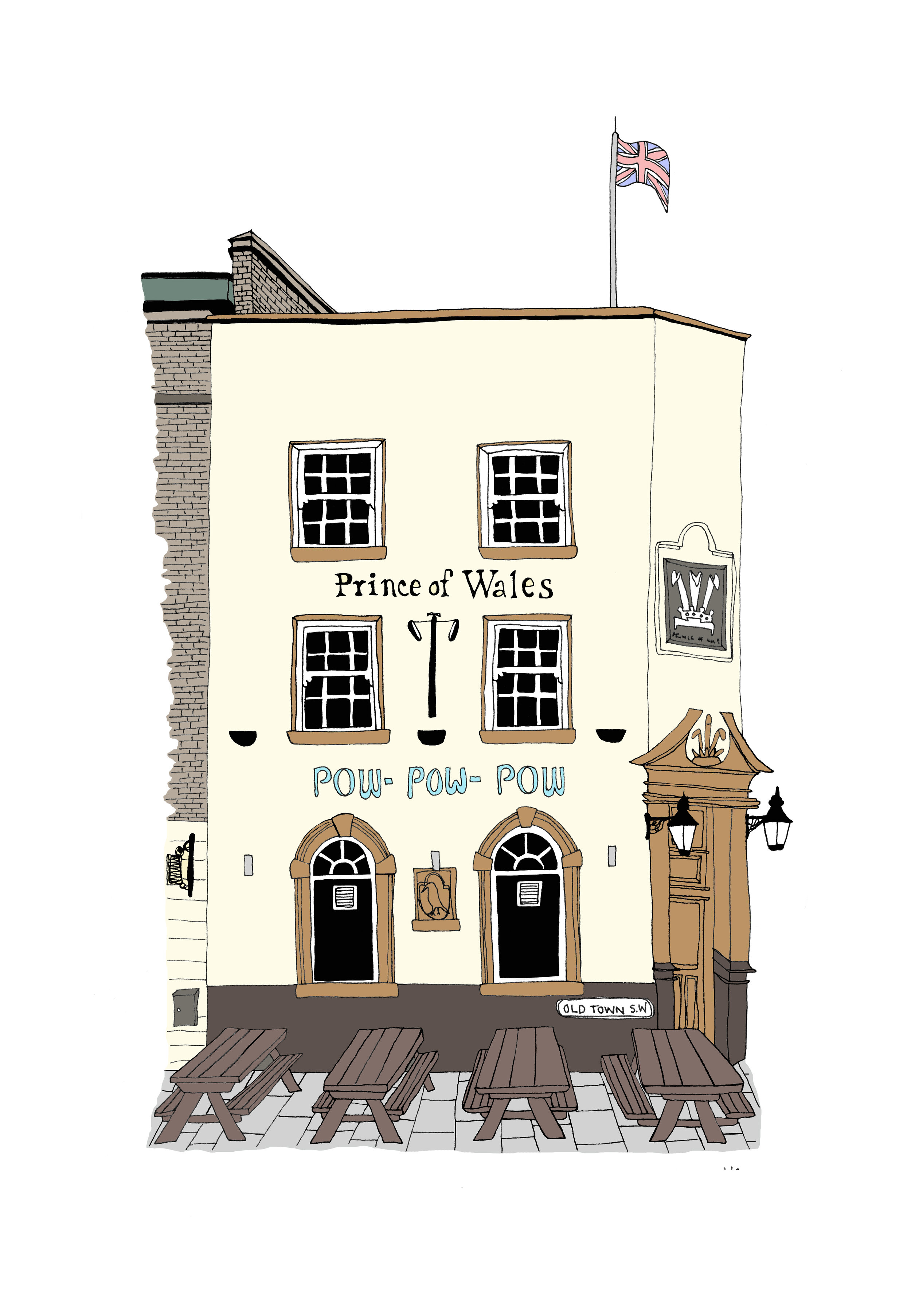 Prince of Wales Public House, South London. Private Commission. 