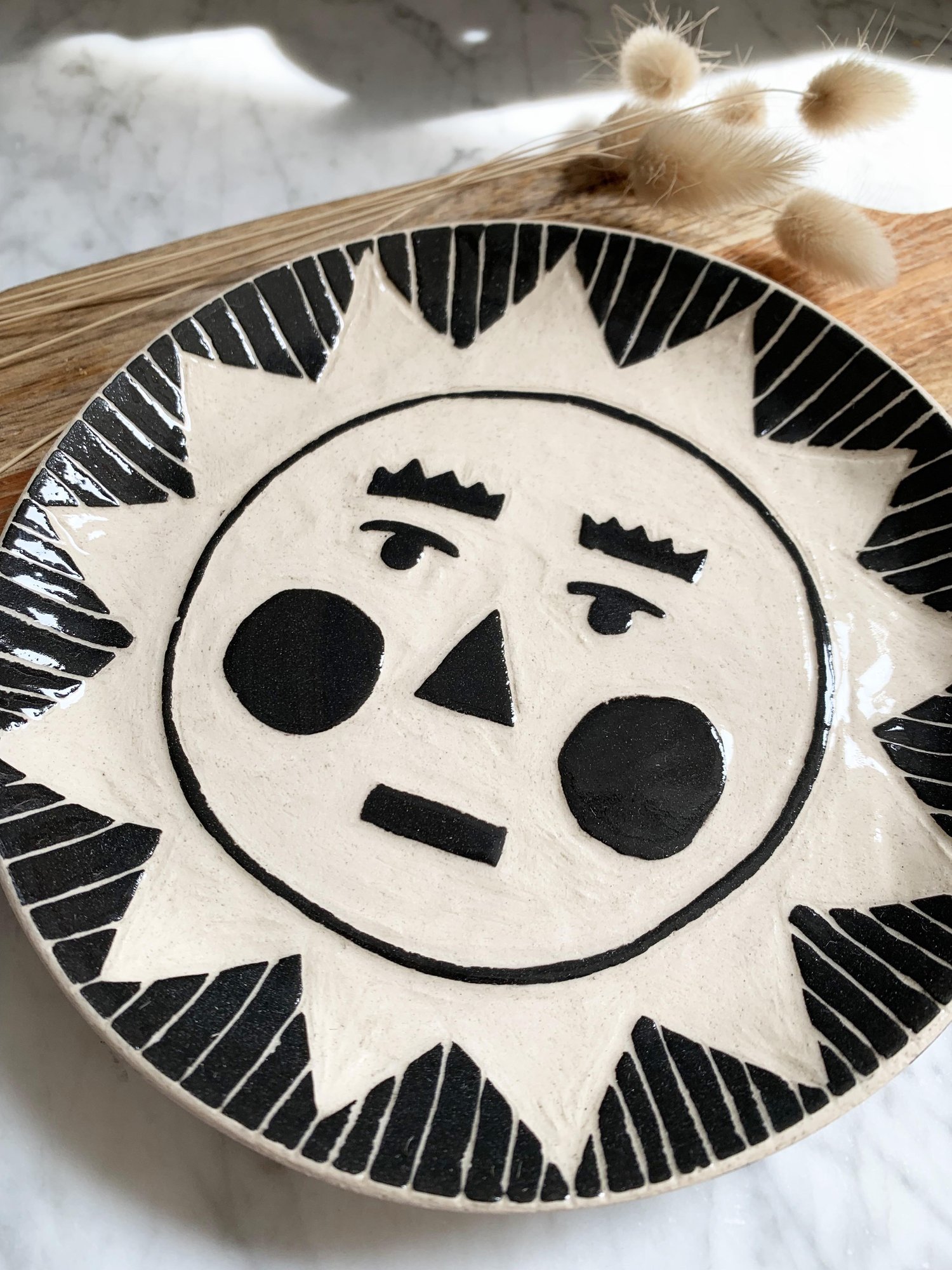 Handmade Sgraffito Ceramic Plates by Kay (SOLD), 2022