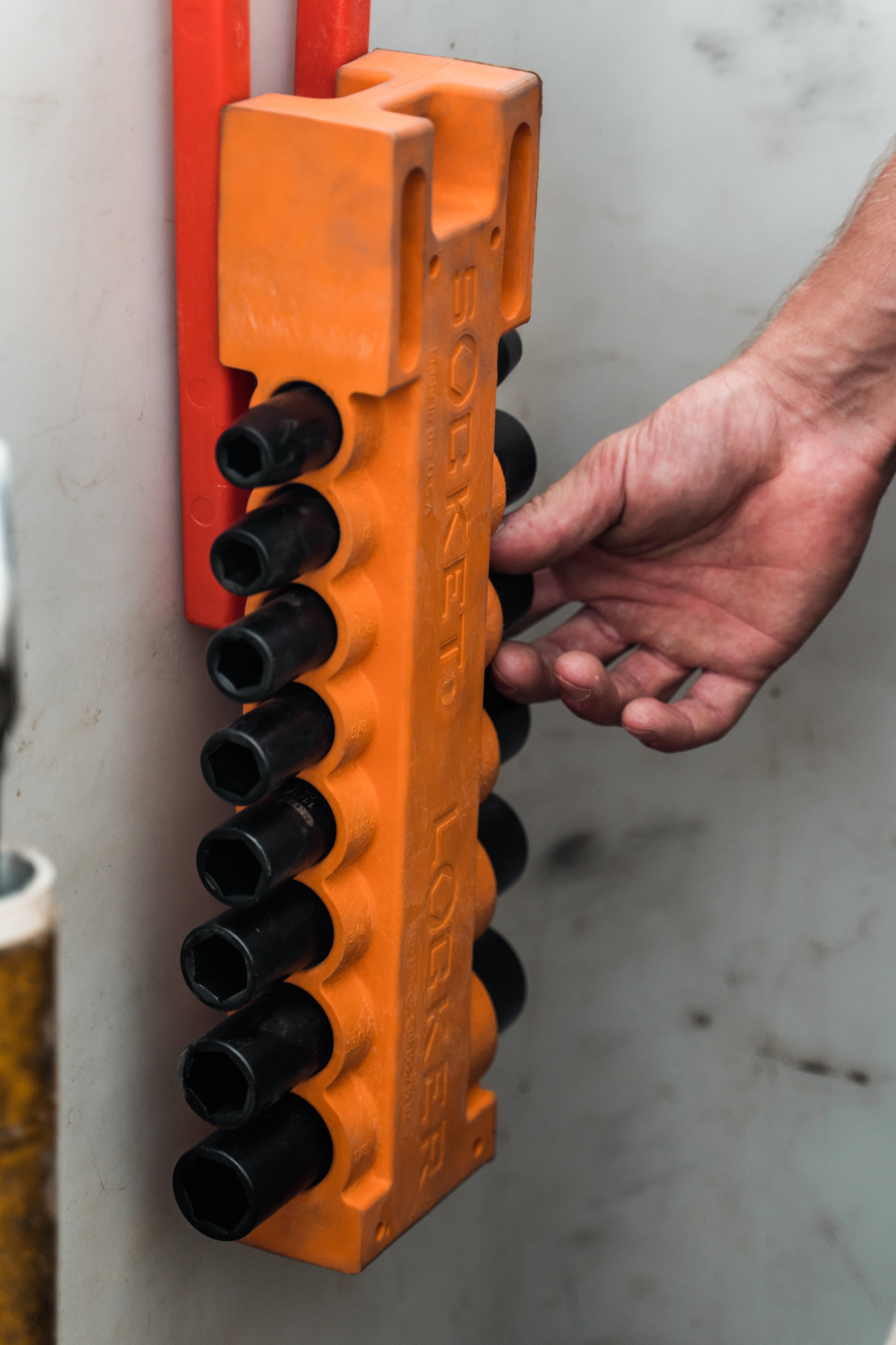 Socket Locker Lineman Tool in bucket