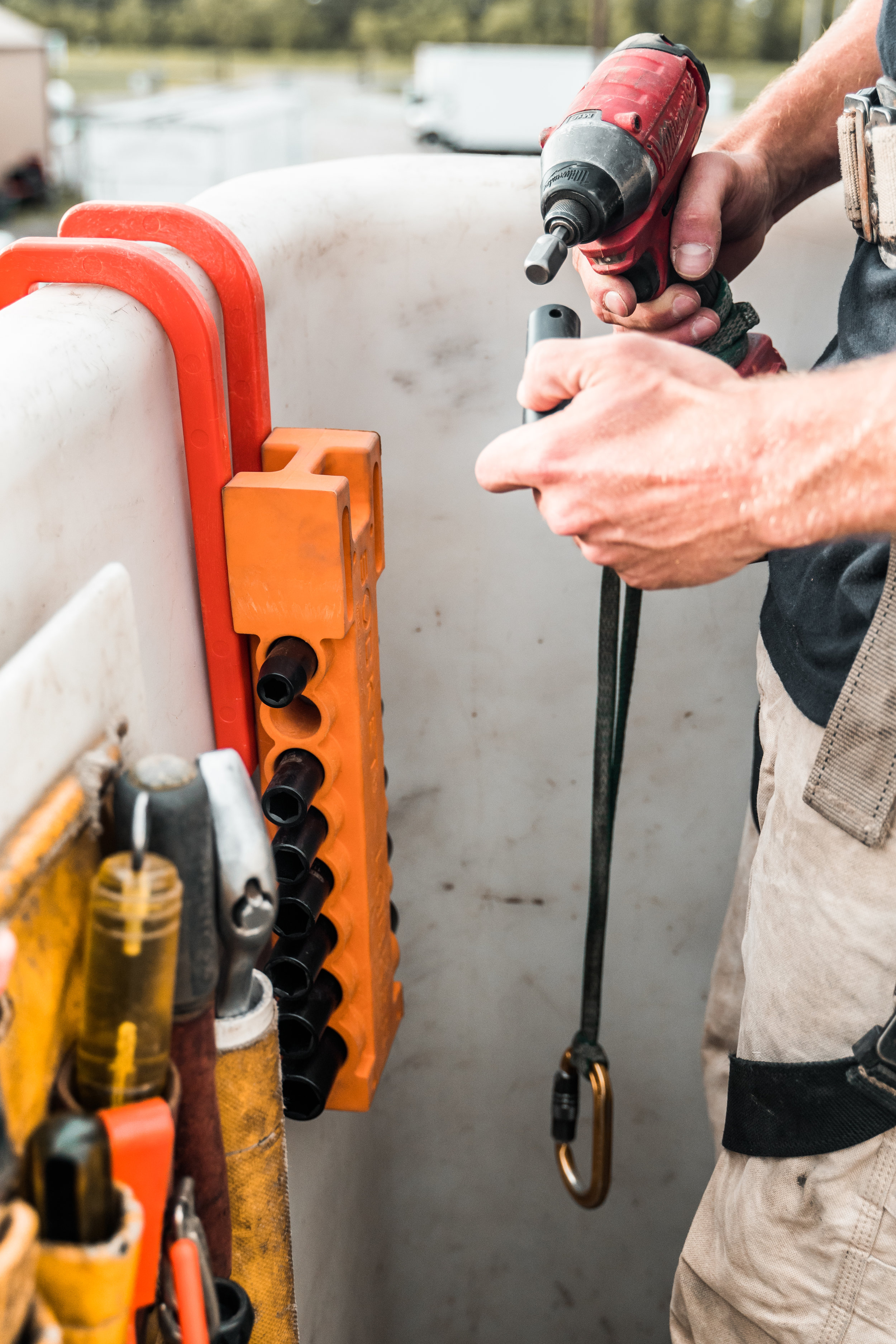 Socket Locker being used