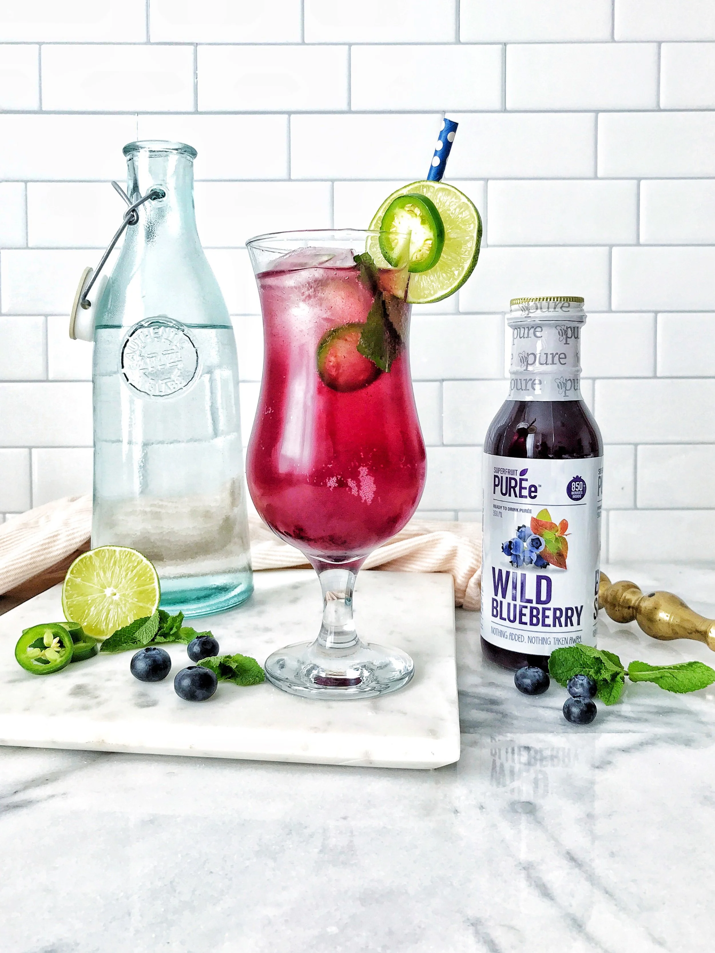 Wild Blueberry Jalapeno Faux-jito