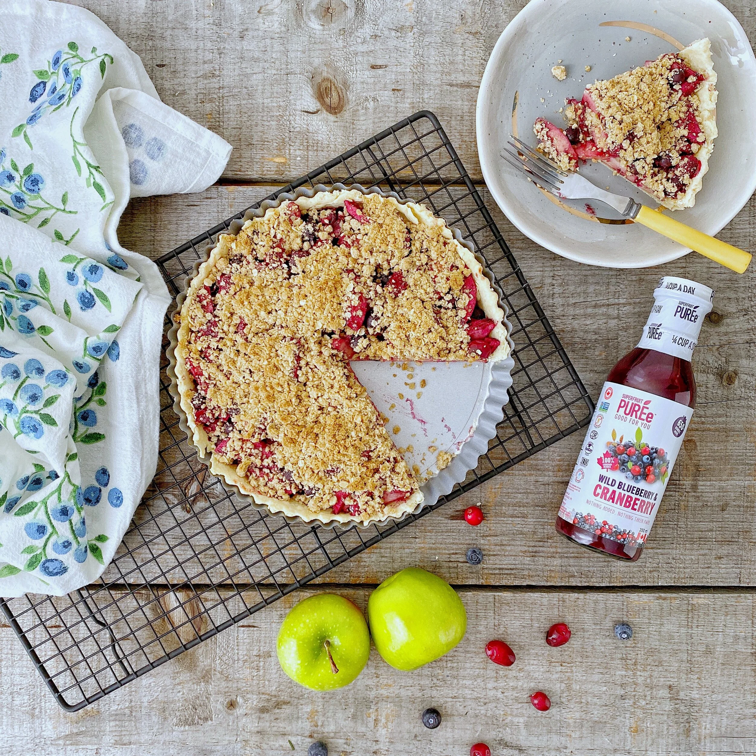 Cran-Apple Blueberry Tart 