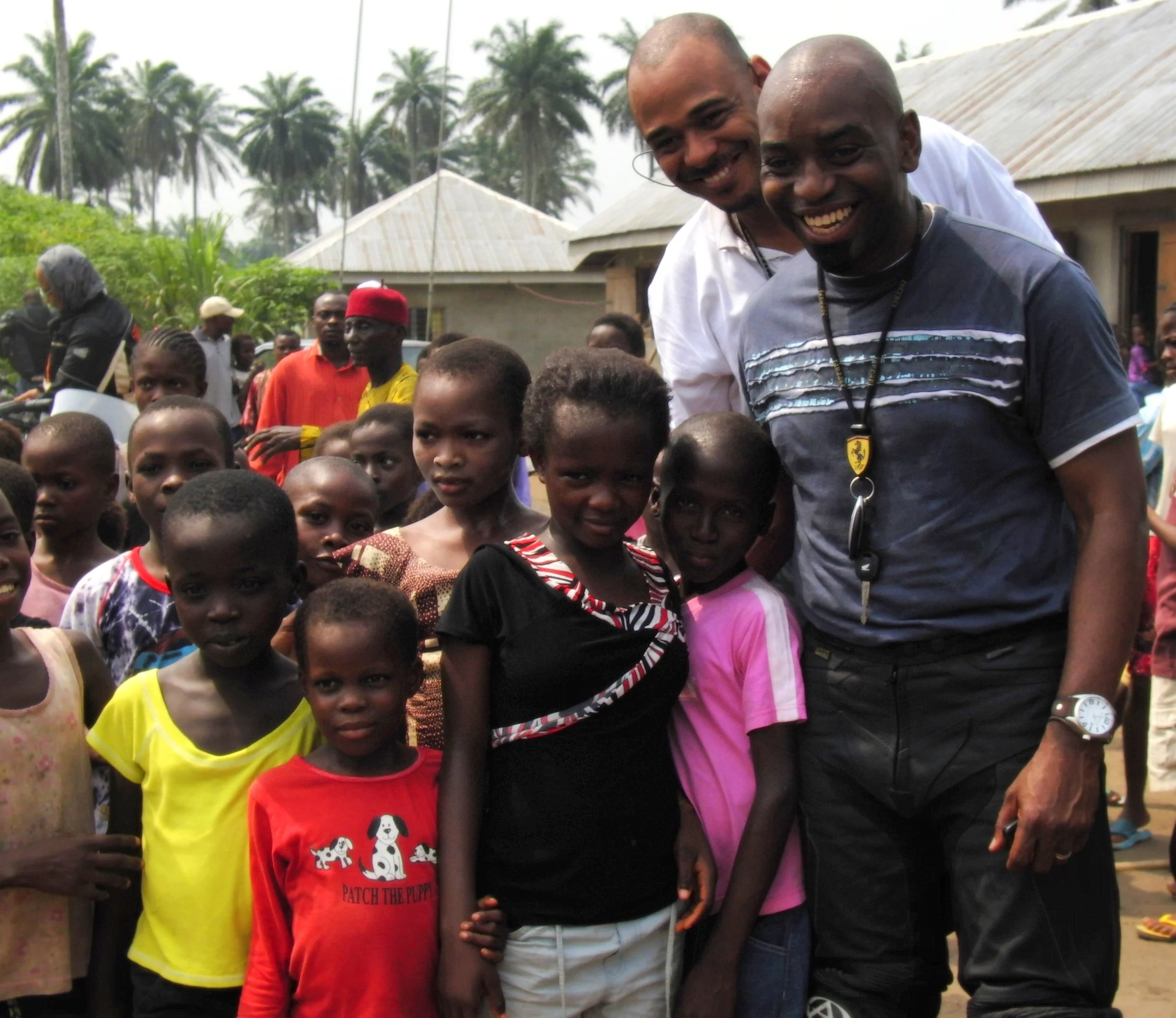 Biking trip to Eket Orphange Tonye C Wilcox with Ogbonnaya Kanu (AR/2009)