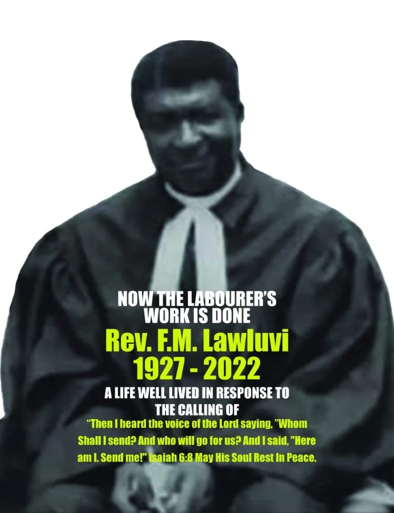 PARADISE PREPARED: Rev. F. M. LAWLUVI Transitions at 95