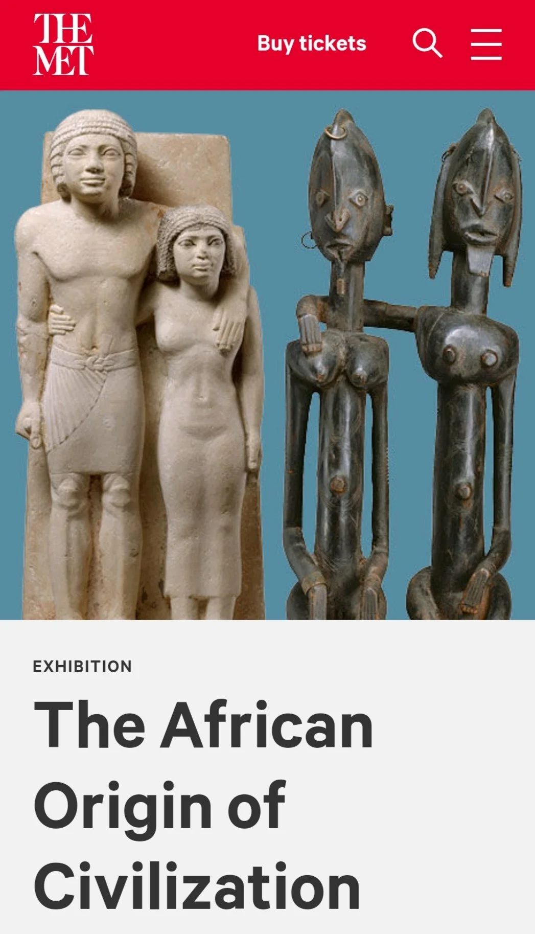 EXHIBITION: THE MET Tributes CHEIK DIOP With ‘African Origin of Civilization’