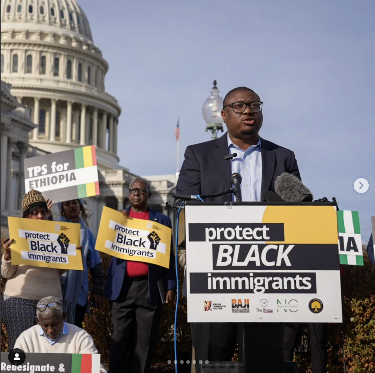 Gbenga Ogunjimi speaking at the press conference
