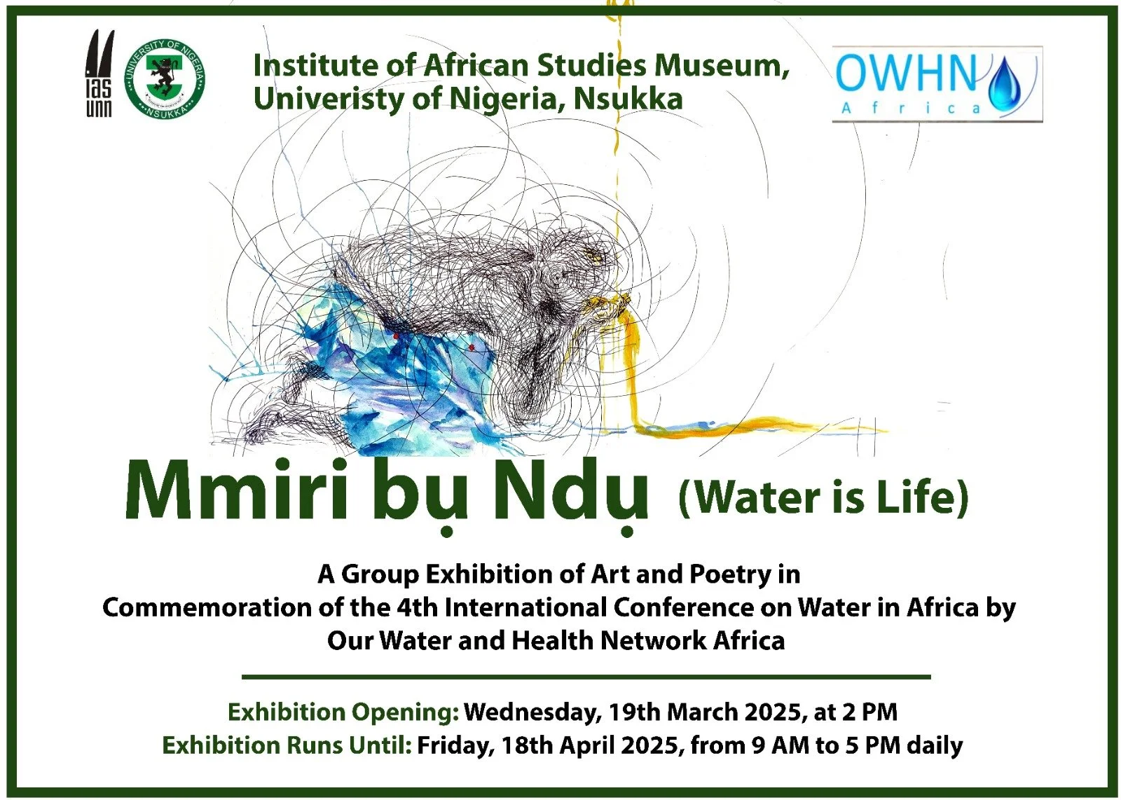 Water is Life group exhibition of art and poetry