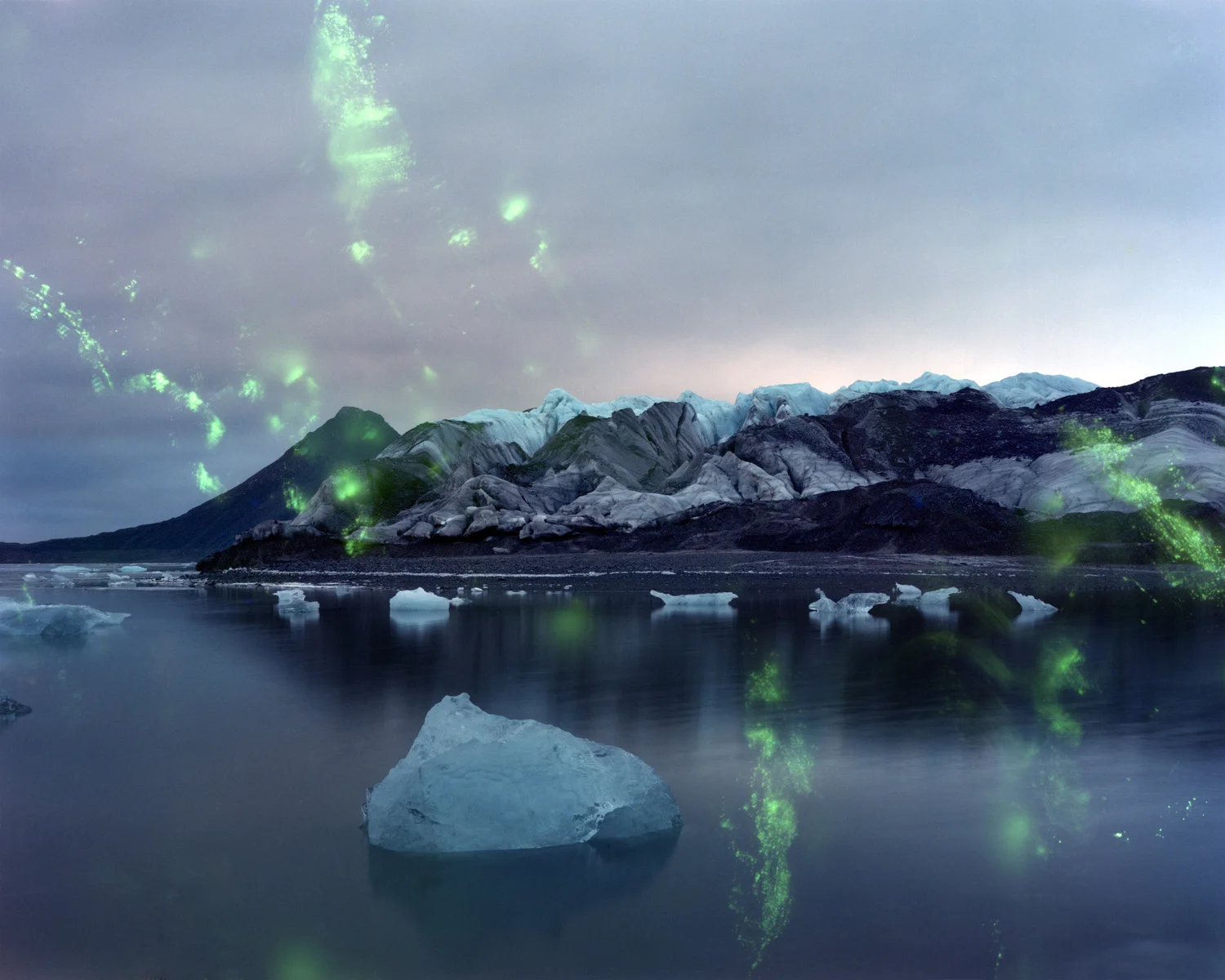 Blomstrandbreen #2, Lightjet print from soaked film, 2016