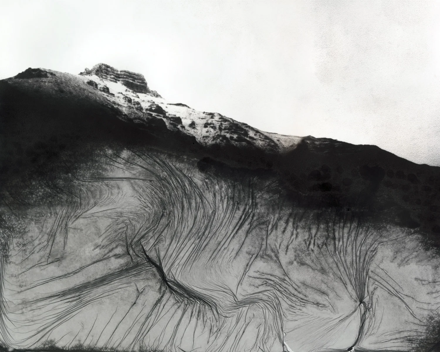 Melting Mountain, Blomstrandbreen #1, Lightjet print from mordançage, 2019