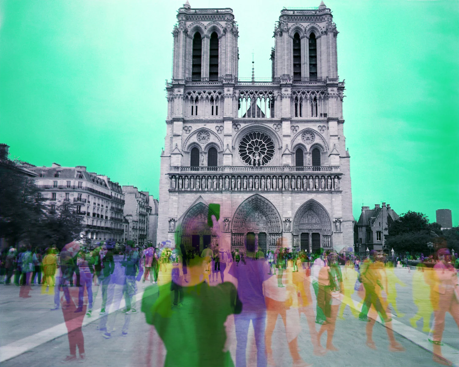 Notre-Dame, Lightjet print of composited images, 24” x 30,” 2016