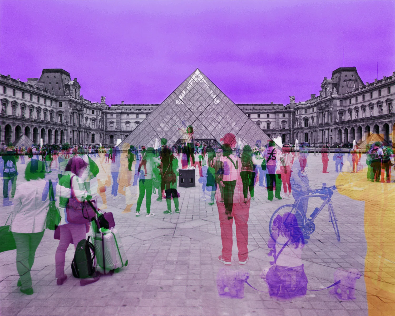Louvre, Lightjet print of composited images, 24” x 30,” 2016