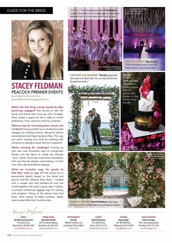 South Florida Luxury Guide Bride Guide Peacock Premier Events