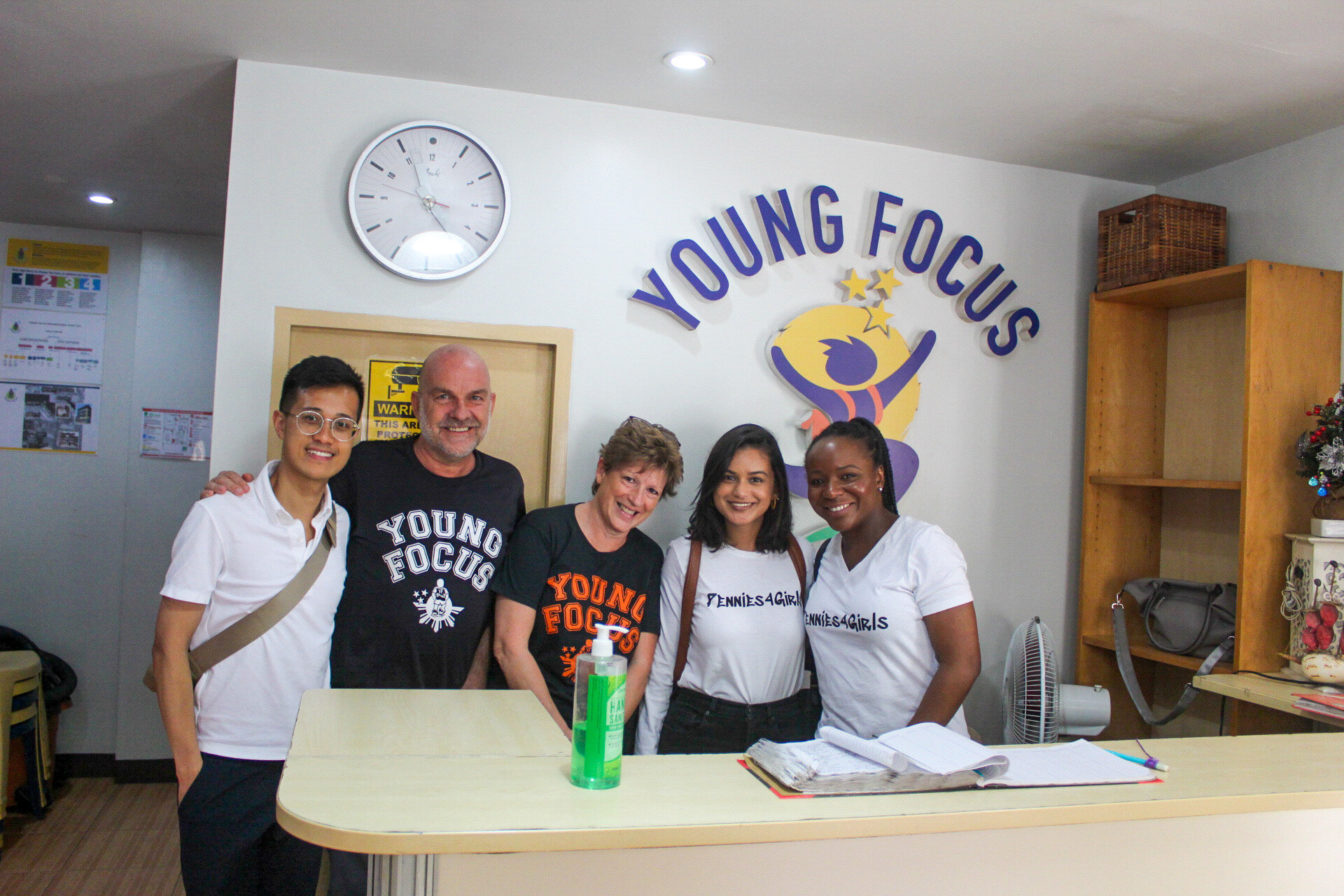 Meeting Paul &amp; Ann for the first time at the head office of Young Focus. From left (Ben, Paul, Ann, Sahar &amp; myself)