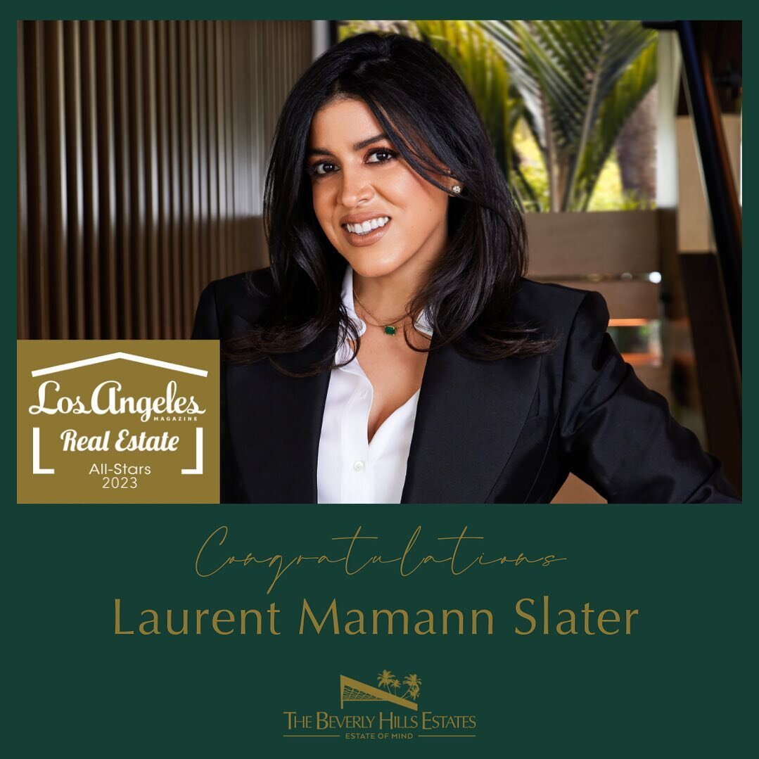 Honored to be recognized as a 2023 Los Angeles Magazine Real Estate All-Star! Looking forward to another successful year!