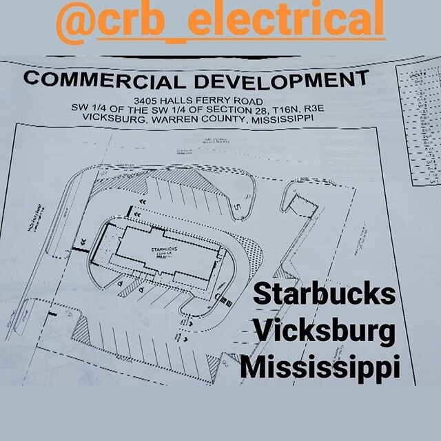 Coffee anyone? Electrical Services has been awarded the shell portion of the Starbucks in Vicksburg, Mississippi. #crbelectricalservices #getpluggedin #masterelectrician #electricalcontractor #entrepreneur #construction #renovation #electric #tradesm