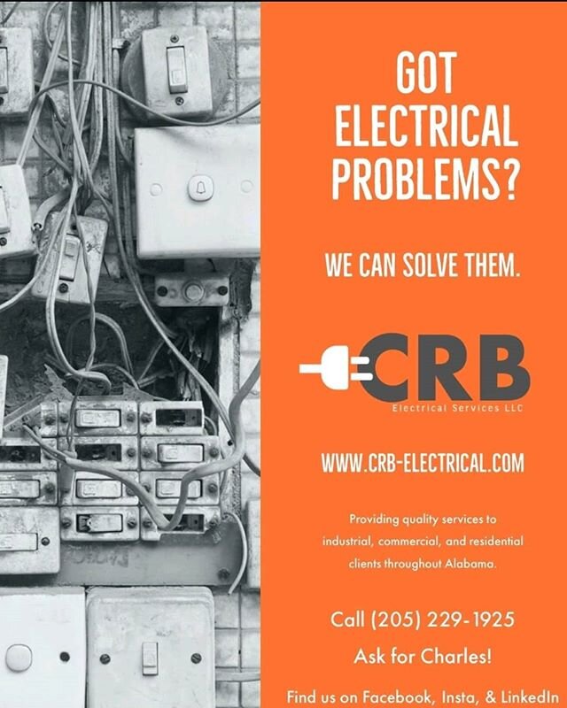 CRB Electrical Services is a licensed and insured company that offers professional and complete electrical service and repairs.&nbsp;We are locoated in central Alabama, and we answer all electrical repair needs of homes, commercial establishments, an