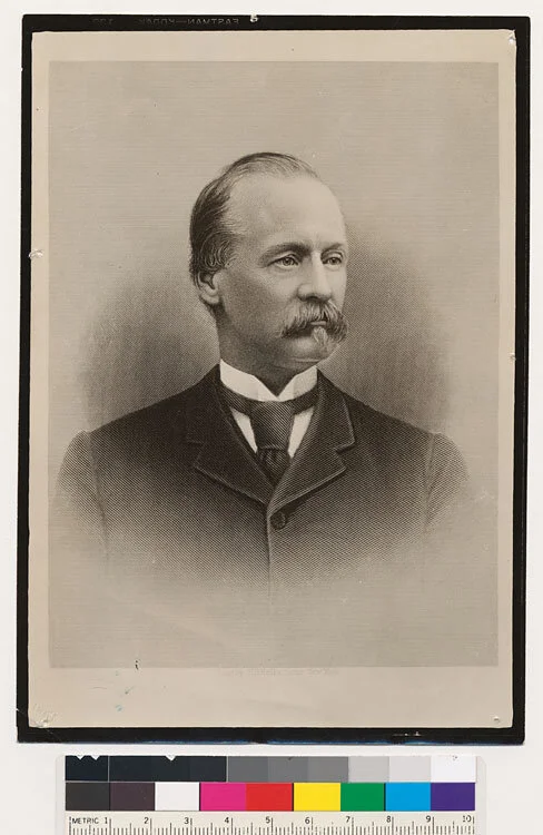 Figure 3.2: William Sharon in his forties in Virginia City. Known as the “King of the Comstock,” the dour titan is a slight man with thinning hair. Only rarely was Sharon photographed without his trademark black banker’s hat.