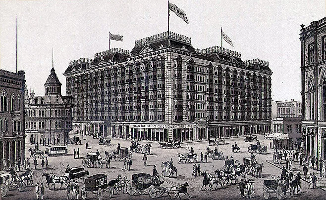 Figure 4.3: San Francisco’s Palace Hotel opened in 1875. From its inception, the hotel figured prominently in the city’s imagination. William Ralston designed the hotel, William Sharon financed it and Francis Newlands managed it. It was built to be …