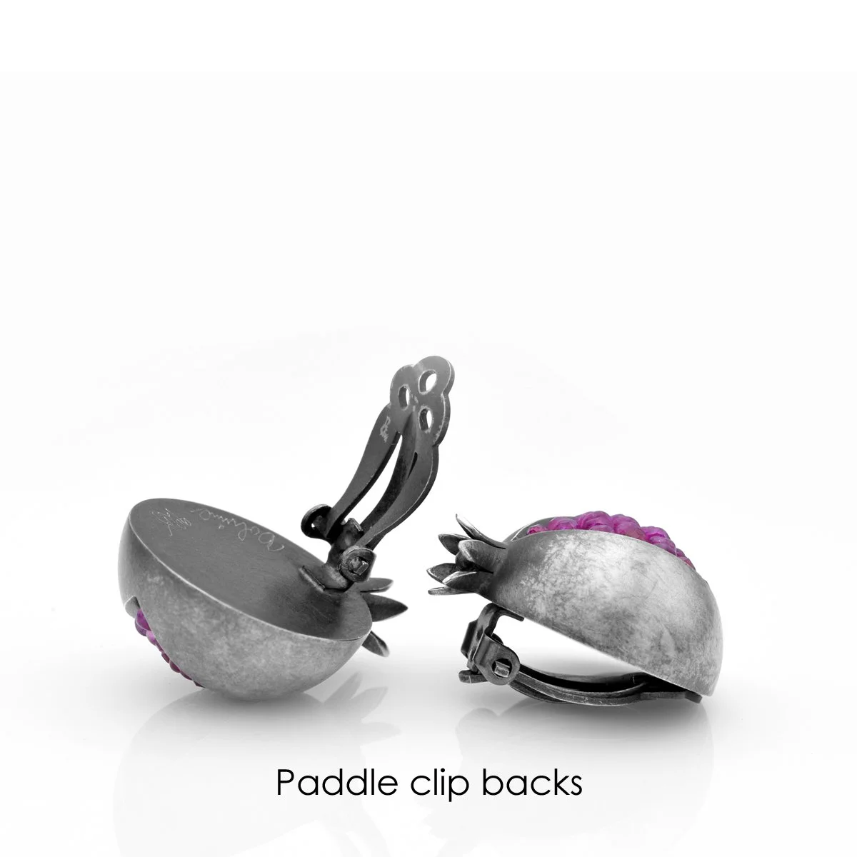 pomegranate earrings sapph paddle clip backs.jpg