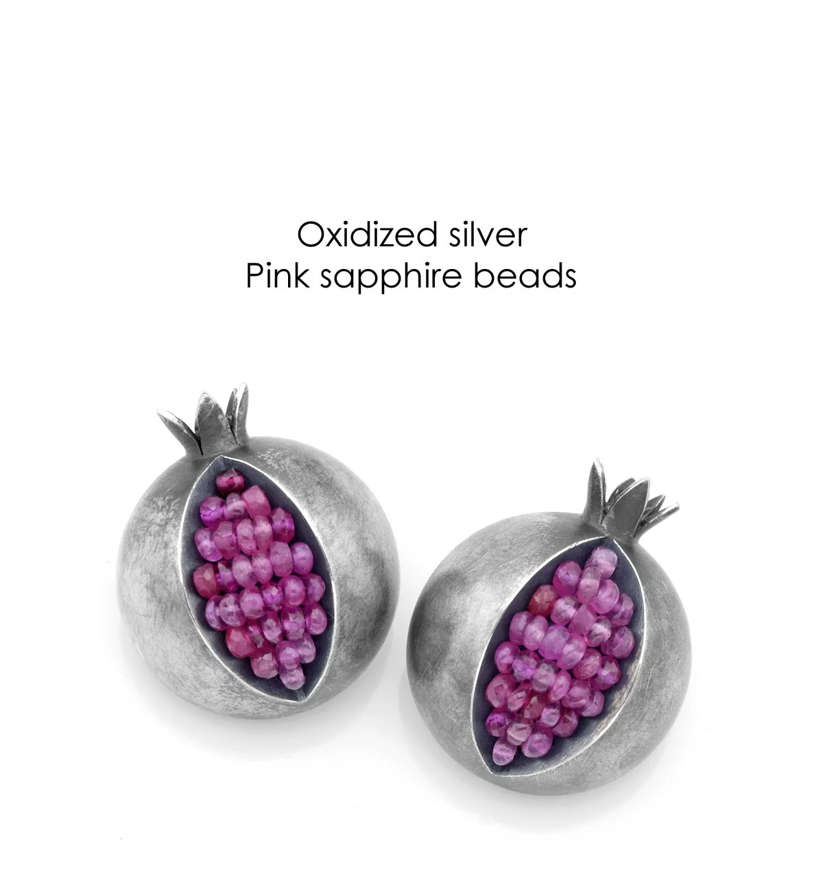 Pom earrings pink sapphire clip backs.jpg