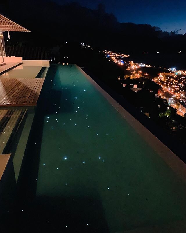 Yes, those are stars ✨ in the pool! Fiber Optic Pool in Beautiful Clifton Cape Town. @gfplighting @fiberopticlightingsa