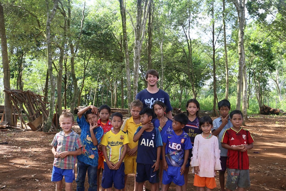  Keenan Schmidt, son of Valley Bible Church Pastor Jason Schmidt and his wife, Robin, talks to Russ about his 6 week mission trip to Cambodia. (July 12) 