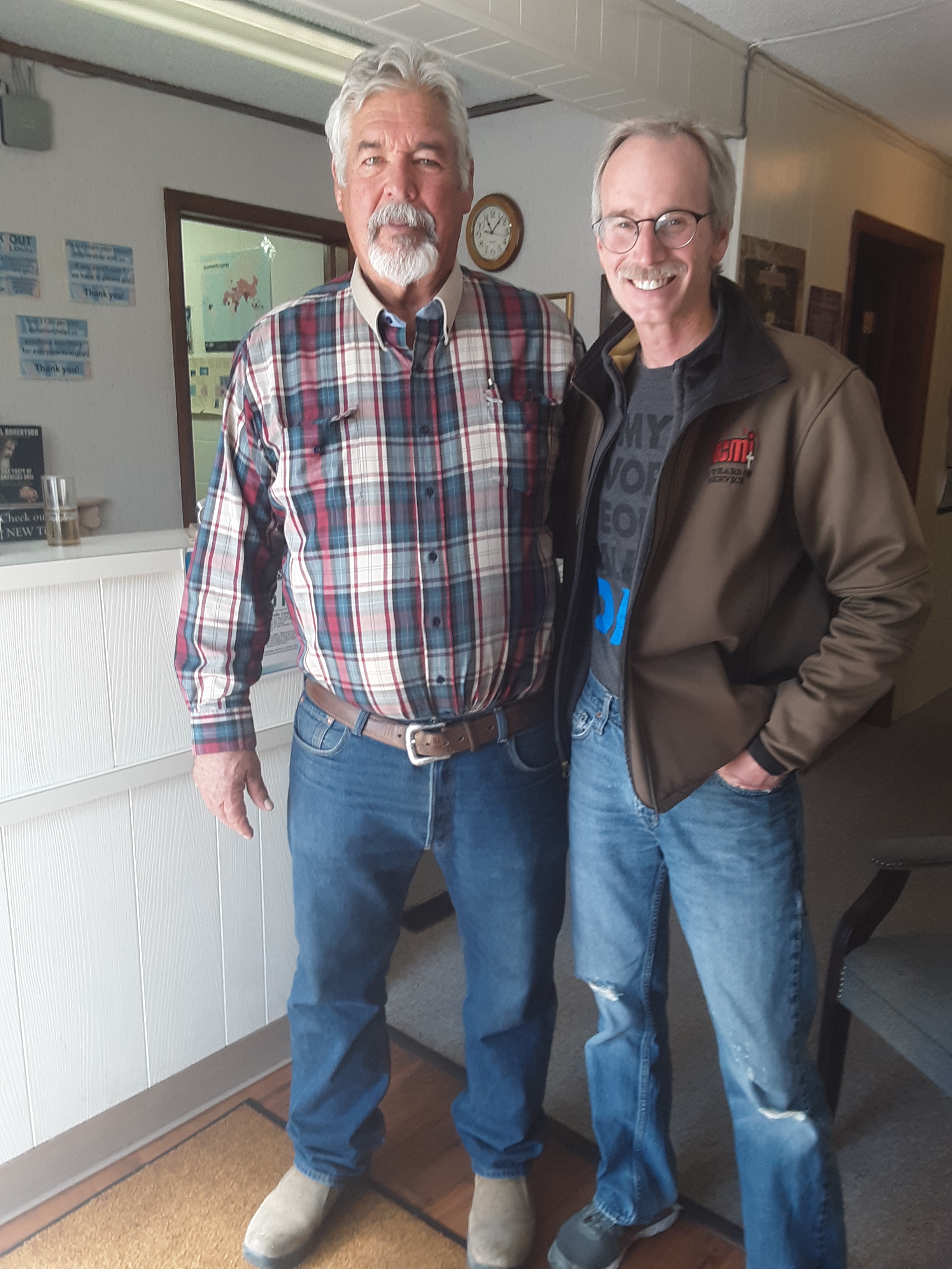  Pastor Rick Carroll of Lighthouse Ministries Church in Torrington and Russ Garrett 