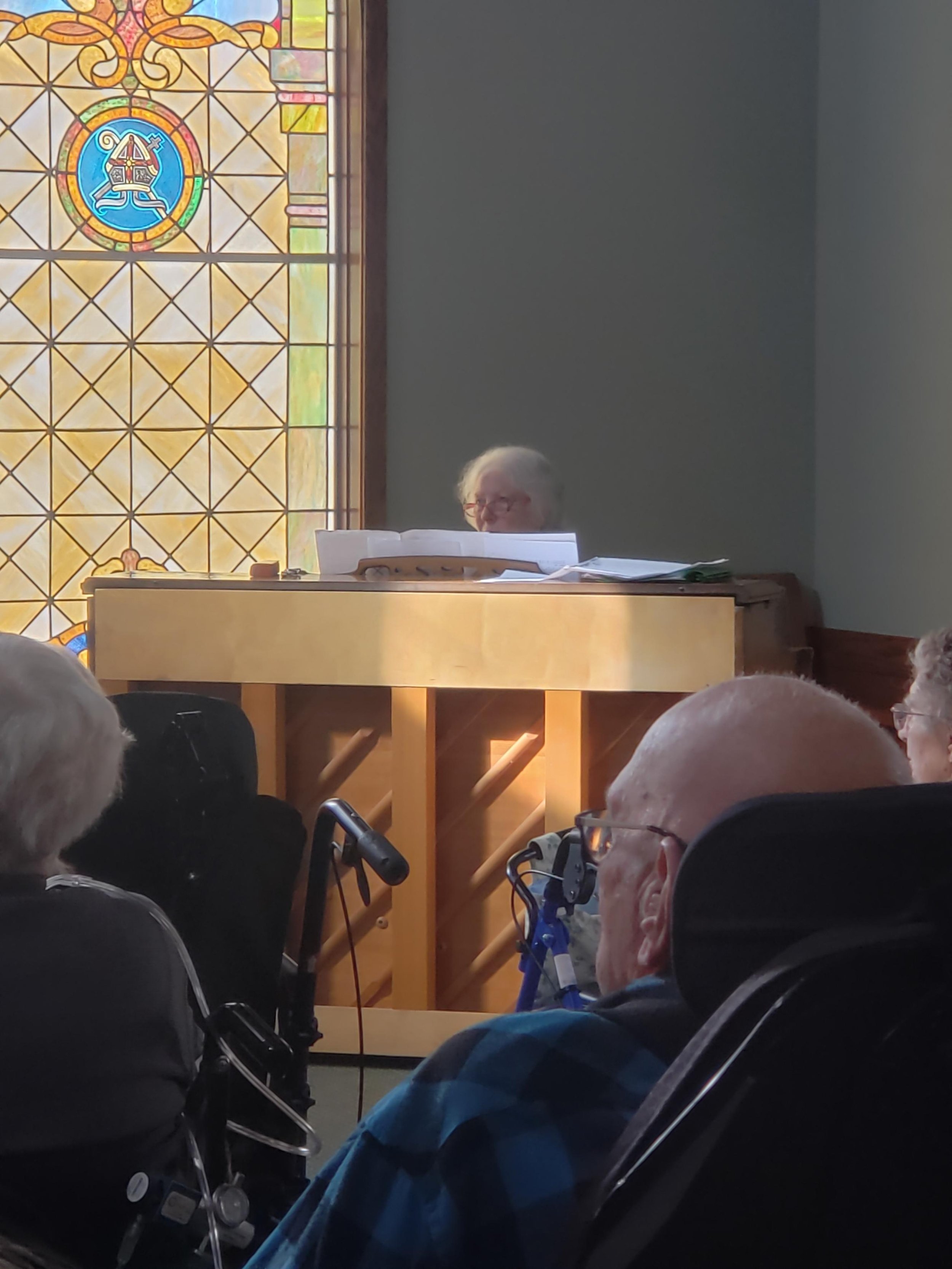 Iryne Kravchencho Playing the piano for us to worship