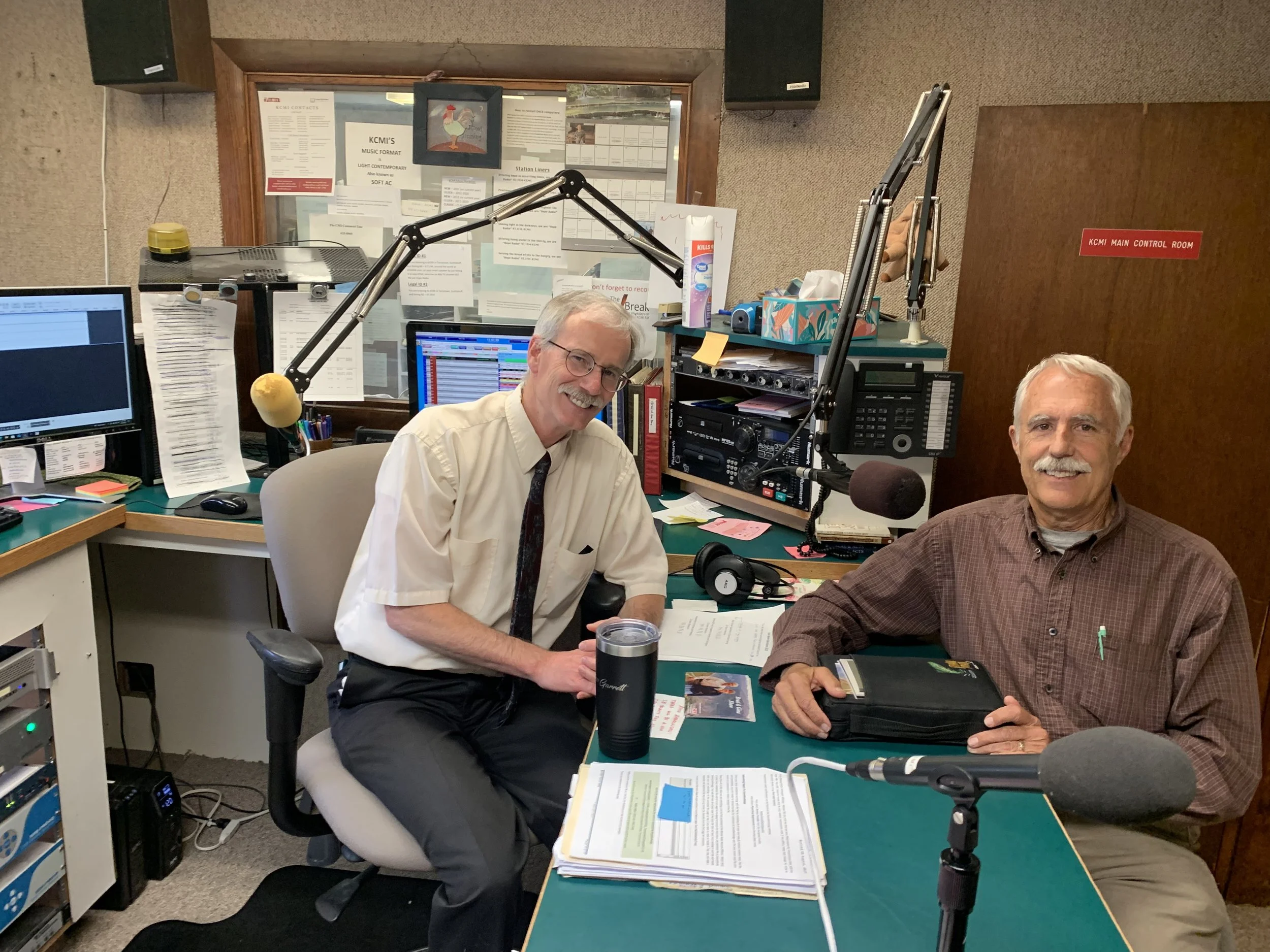  Russ talks with Brad and Gina Shaw, Missionaries to Peru