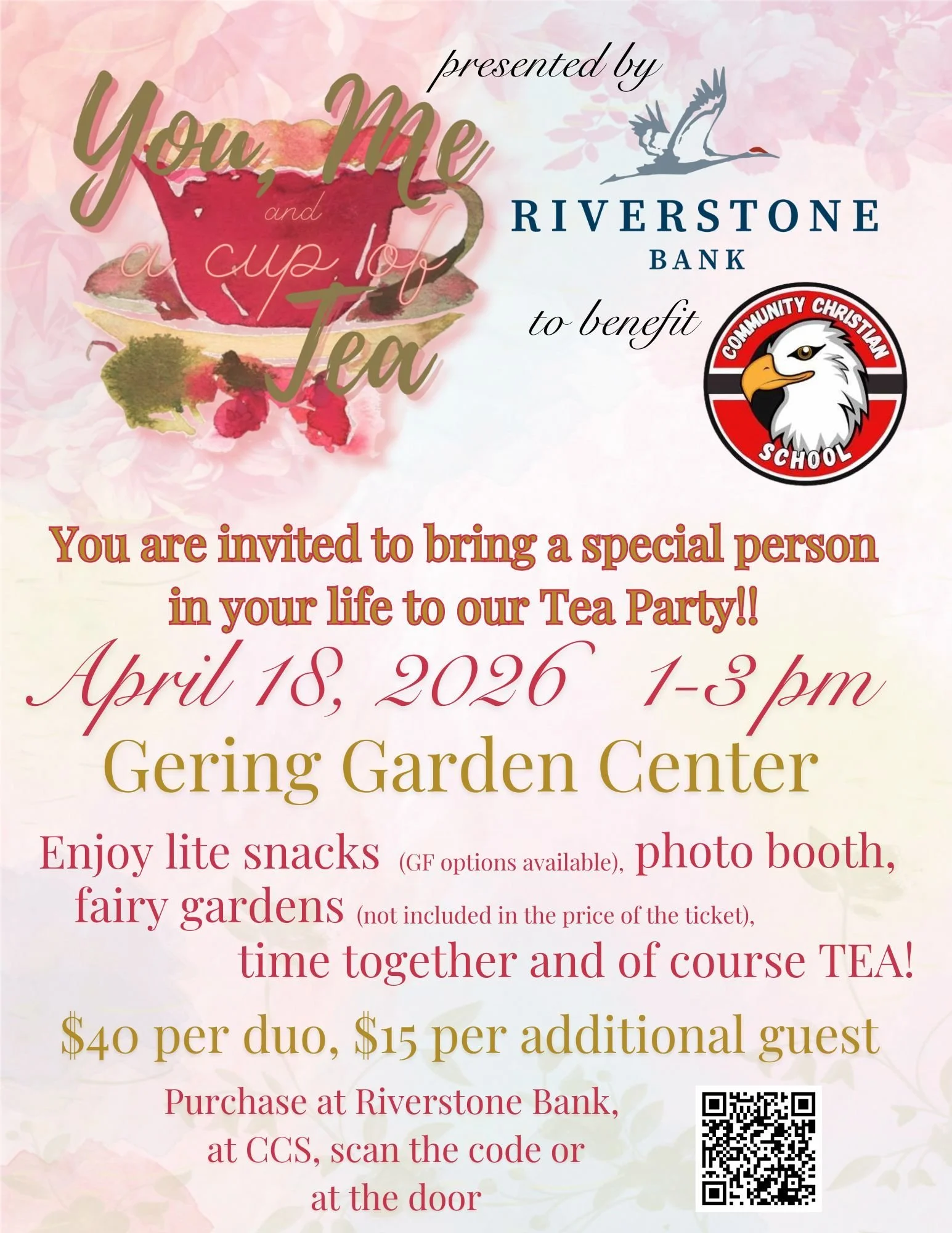 You, Me, and a Cup of Tea Fundraiser for CCS