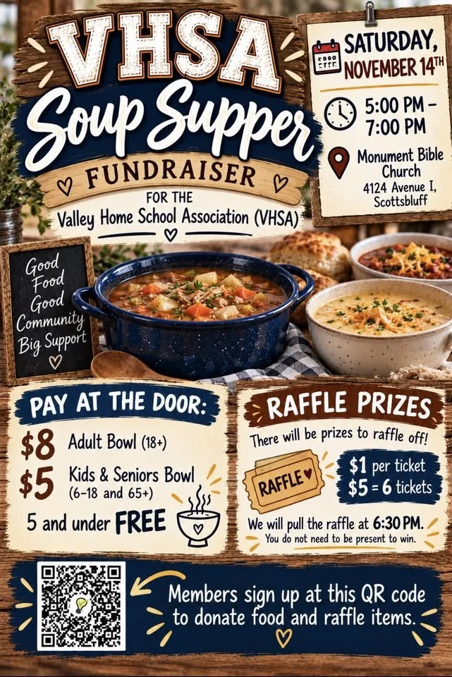 Valley Home School Association (VHSA) Soup Supper Fundraiser
