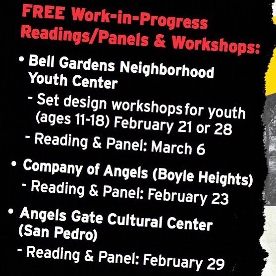 We are excited for what 2020 will bring for our currently-in-construction, original theaterwork, &ldquo;Adobe Punk&rdquo; -- readings, panels, and youth workshops at 3 new partner sites. Thrilled to be working with @coangels, @angelsgateart, and the 